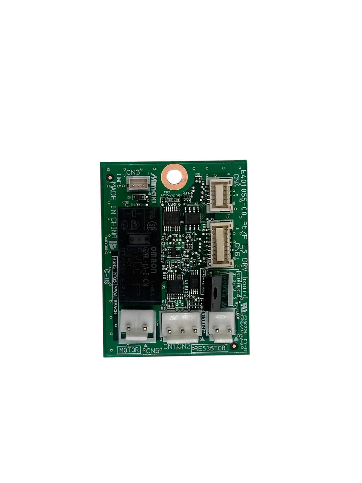 Original Mimaki MP-E111648 LS DRV Board Assy, a green driver circuit board for JV330-160 and CJV330-160 printers