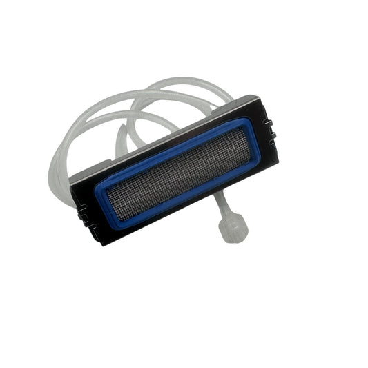 Original Mimaki MP-M161312 Cap Base Assy for SWJ Series printers, showing the blue rubber seal and attached tubing